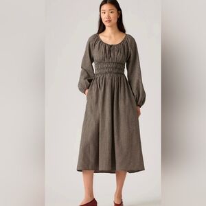 Levi's Black and White Long Sleeve Dress